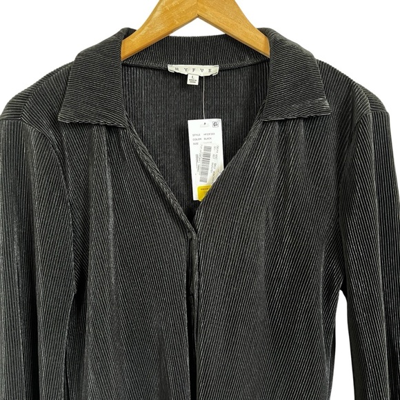 NWT Hyfve black gray long-sleeve shirt. Flared
Sleeves - Women’s Size L - Picture 1 of 11